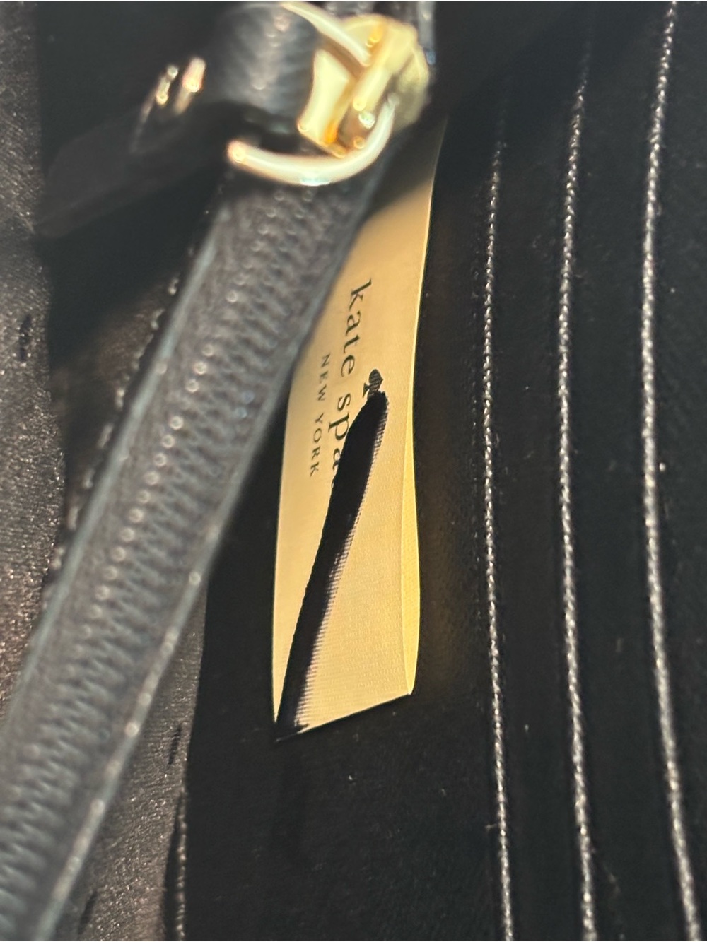 KATE SPADE ($258) Make It Mine Camila Black Saffiano Leather Crossbody Bag AUTH - Picture 12 of 16